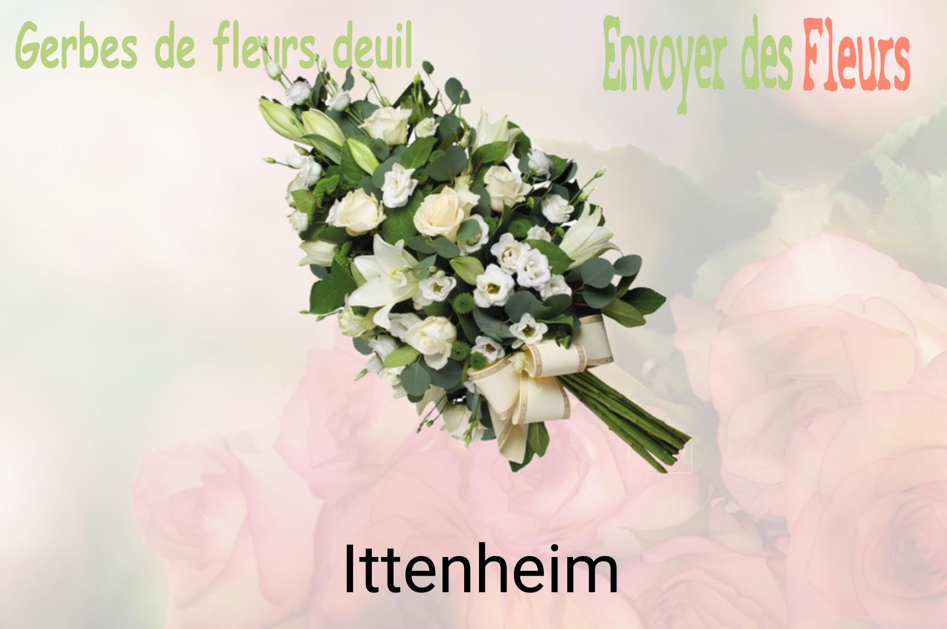 Gerbe de fleurs de deuil livrée à Ittenheim